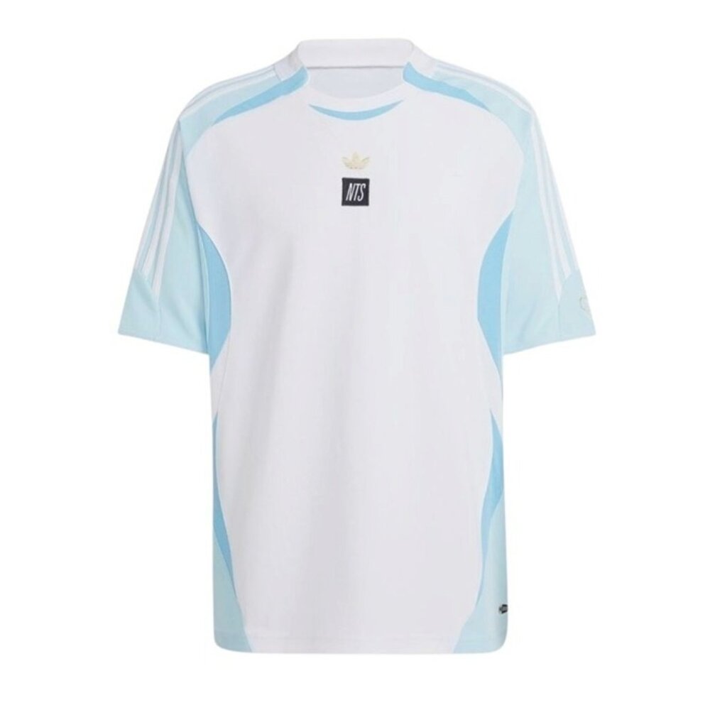 adidas White and Light Blue Men's Jersey